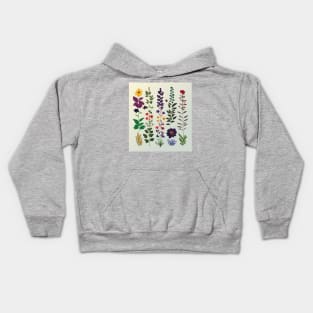 Herbal Harmony: A Blossoming Garden Kids Hoodie